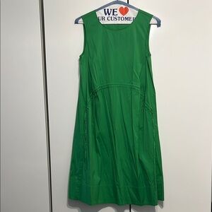 🔥🔥Halogen – Drawcord Stretch Cotton Blend Dress - GREEN KELLY / M